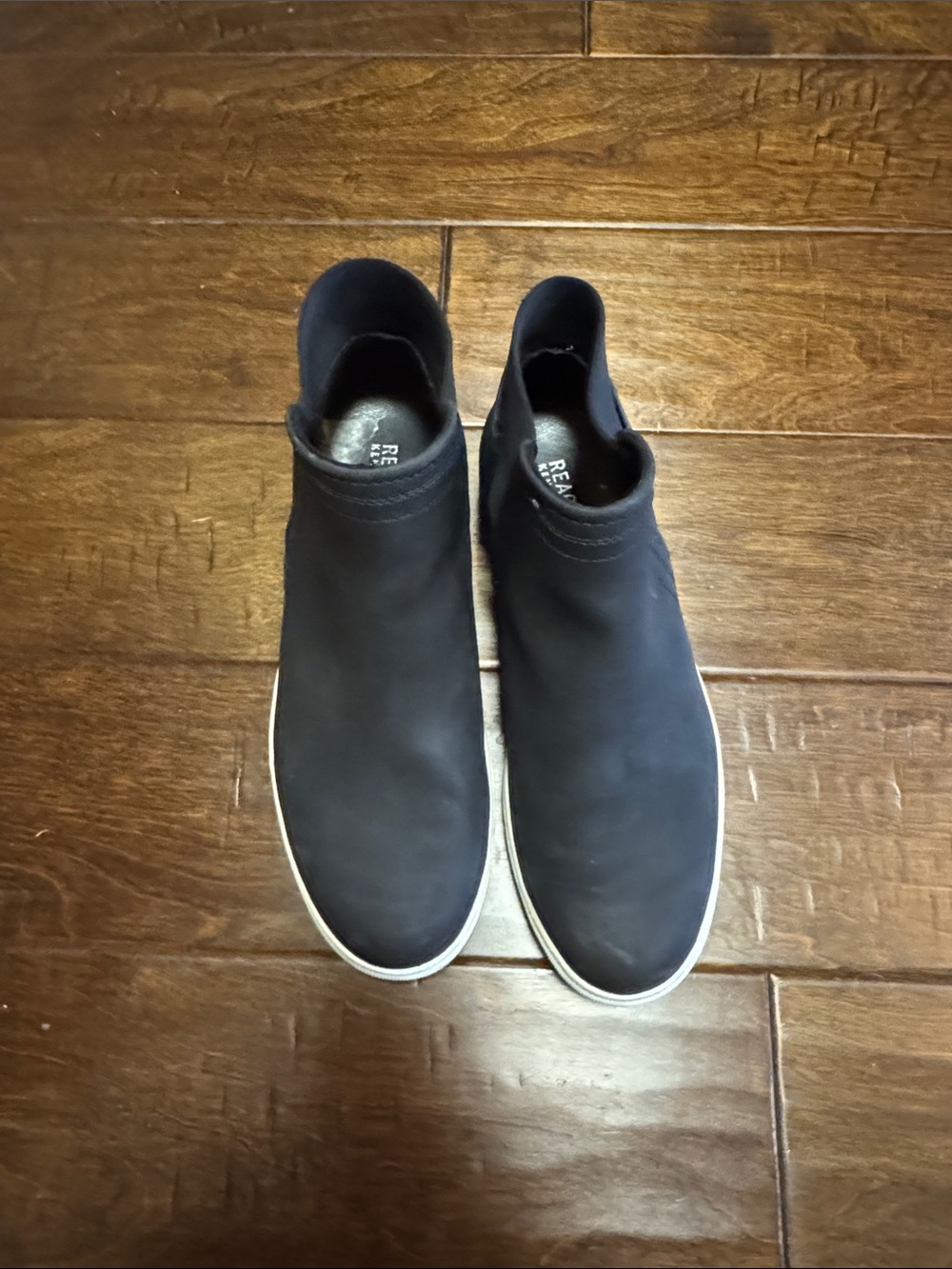 Kenneth Cole Black Women's Slip-On Ankle Booties with White Sole